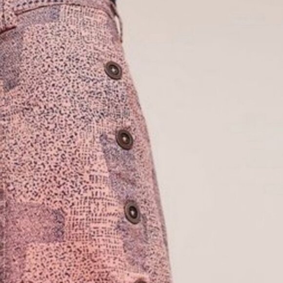 Anthropologie High Rise Island Hopper Pink Shorts Size 0 Geometric Print Boho - Picture 3 of 12